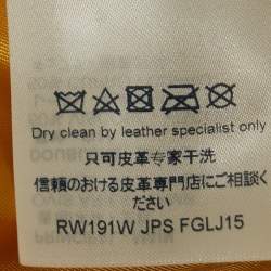 Pre Owned Louis Vuitton Brown Monogram Lamb Leather Biker Jacket M