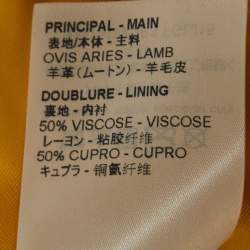 Pre Owned Louis Vuitton Brown Monogram Lamb Leather Biker Jacket M