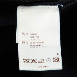 Pre Owned Louis Vuitton Black Stretch Knit Embellished Panel Top S