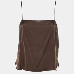 Pre Owned Louis Vuitton Black Metallic Lace Top M