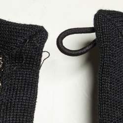 Pre Owned Louis Vuitton Black Metallic Lace Top M