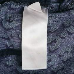 Pre Owned Louis Vuitton Blue Jacquard Denim Jeans M Waist 30"
