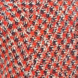 Pre Owned Louis Vuitton Red Abstract Print Silk Top S
