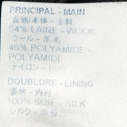 Pre Owned Louis Vuitton Monochrome Wool Blend Cropped Zip Up Jacket S 