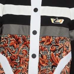 Pre Owned جاكيت لوي فيتون خليط قماش قطني أسود باتشوورك مقاس صغير جدًا (إكس سمول)