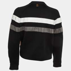 Pre Owned جاكيت لوي فيتون خليط قماش قطني أسود باتشوورك مقاس صغير جدًا (إكس سمول)