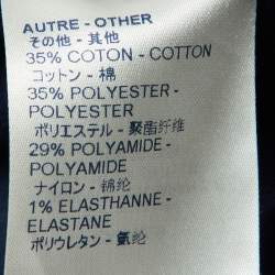 Pre Owned Louis Vuitton Navy Blue Cotton Blend Knit Panel Detail Sweatshirt S