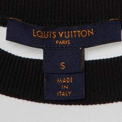 Pre Owned Louis Vuitton White Logo Print Cotton Crew Neck T-Shirt S