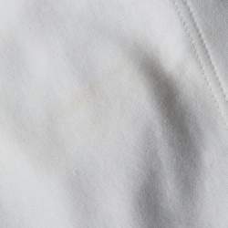 Pre Owned Louis Vuitton White Logo Print Cotton Crew Neck T-Shirt S