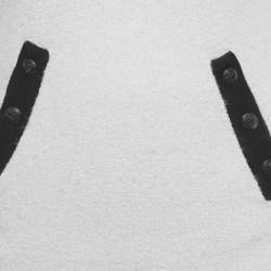 Pre Owned Louis Vuitton White Knit Long Sleeve Hoodie M