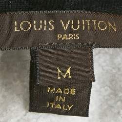 Pre Owned Louis Vuitton White Knit Long Sleeve Hoodie M