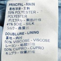 Pre Owned Louis Vuitton Blue Tie Dye Monogram Silk Blend Hooded Jacket S