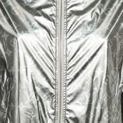 مملوكة مسبقًا Louis Vuitton Grey Monogram Coated Modal Zip Up Jacket M
