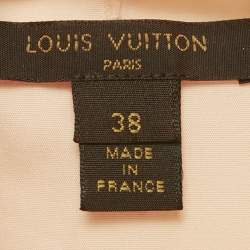Pre Owned Louis Vuitton Peach/Light Orange Cotton Detachable Collar Shirt M