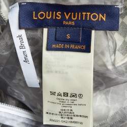 Pre Owned Louis Vuitton Grey Monogram Organza Zip Up Jacket S