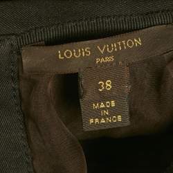 Pre Owned Louis Vuitton Black Monogram Lace Blouse M