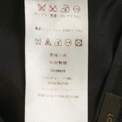 Pre Owned Louis Vuitton Navy Blue Tweed Mini Skirt M