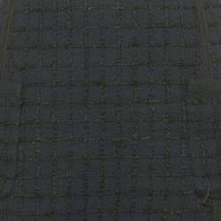 Pre Owned Louis Vuitton Navy Blue Tweed Mini Skirt M