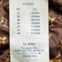 Pre Owned Louis Vuitton Green Linen Leather Trim Bomber Jacket S