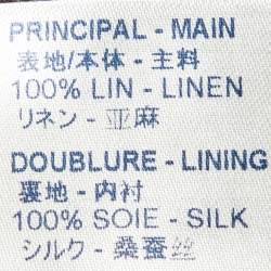 Pre Owned Louis Vuitton Green Linen Leather Trim Bomber Jacket S