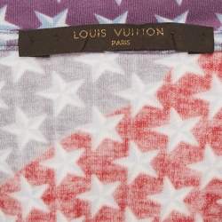 Pre Owned Louis Vuitton Purple Monogram Print Jersey T-Shirt L
