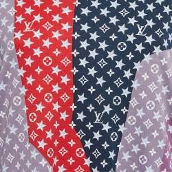Pre Owned Louis Vuitton Purple Monogram Print Jersey T-Shirt L
