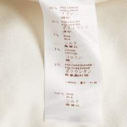 Pre Owned Louis Vuitton Green Tweed Button Front Jacket M