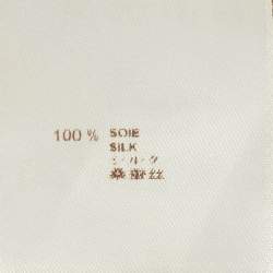 Pre Owned Louis Vuitton Brown Animal Print Silk Pleated Mini Skirt M