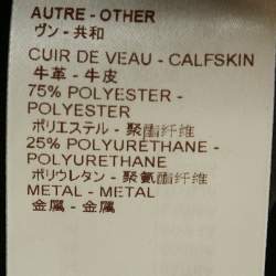 مملوكة مسبقًا Louis Vuitton Black Crepe Leather and Stud Detail Sleeveless Top M