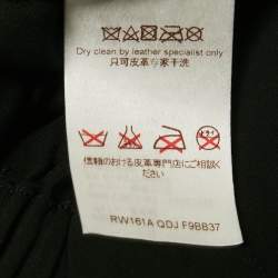 مملوكة مسبقًا Louis Vuitton Black Crepe Leather and Stud Detail Sleeveless Top M