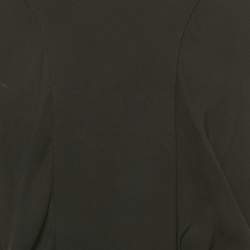 مملوكة مسبقًا Louis Vuitton Black Crepe Leather and Stud Detail Sleeveless Top M