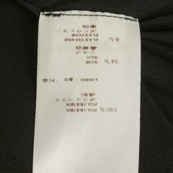 مملوكة مسبقًا بلوزة لويس فيتون كريب شفاف أسود بأكمام منفوخة مقاس متوسط