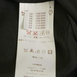 مملوكة مسبقًا بلوزة لويس فيتون كريب شفاف أسود بأكمام منفوخة مقاس متوسط