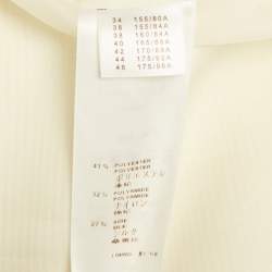 Pre Owned Louis Vuitton Yellow Floral Eyelet Detail Nylon Short Coat S 