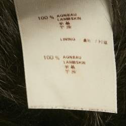 Pre Owned Louis Vuitton Brown Leather Reversible Mouton Fur Gilet Coat S