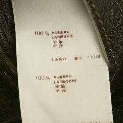 Pre Owned Louis Vuitton Brown Leather Reversible Mouton Fur Gilet Coat S