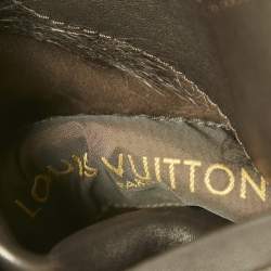 Pre Owned Louis Vuitton Brown Leather Reversible Mouton Fur Gilet Coat S