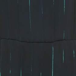 Pre Owned Louis Vuitton Navy Blue Silk Pleated Mini Dress M