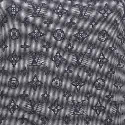 Pre Owned Louis Vuitton Navy Blue Monogram Print Cotton Chain Detail Mahina T-Shirt XS