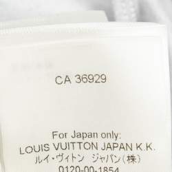 Pre Owned Louis Vuitton Navy Blue Monogram Print Cotton Chain Detail Mahina T-Shirt XS