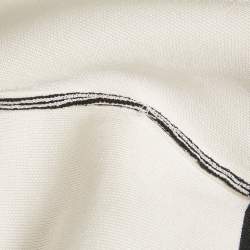 Pre Owned Louis Vuitton Black Knit Logo Detail Cropped Sweater M