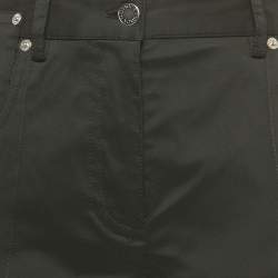 Pre Owned Louis Vuitton Black Crepe Ruffed Pants M