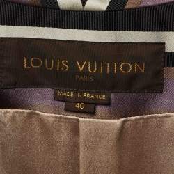 Pre Owned Louis Vuitton Multicolor Striped Silk & Cotton Double Breasted Jacket M