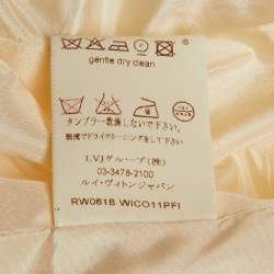 Pre Owned Louis Vuitton Ivory/Muticolor Striped Scarf Detail Coat M