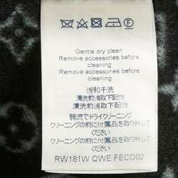 مملوكة مسبقًا Louis Vuitton Black Wool Open Front Belted Leather Trim Coat S 