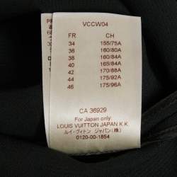Pre Owned Louis Vuitton Black Wool Blend Flounce Mini Dress M