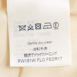 مملوكة مسبقًا Louis Vuitton Red Printed Crepe Leather Trim Shift Dress M