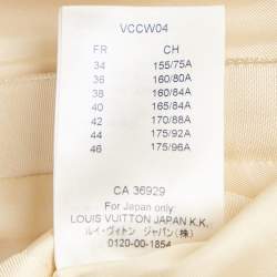 مملوكة مسبقًا Louis Vuitton Red Printed Crepe Leather Trim Shift Dress M