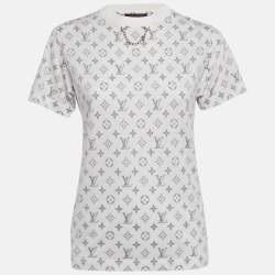 Pre Owned Louis Vuitton White Monogram Cotton T-Shirt XS