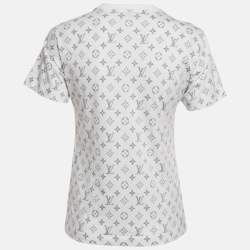 Pre Owned Louis Vuitton White Monogram Cotton T-Shirt XS